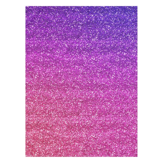 Makkelijk Paarse en Roze gradiënt Glitter Tafelkleed (Voorkant)