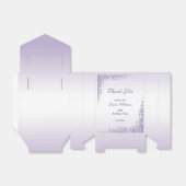 Makkelijk Paarse glitterdecoratie op zaterdag Bedankdoosjes (Uitgevouwen)