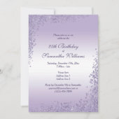 Makkelijk Paarse glitterdecoratie op zaterdag Kaart (Voorkant)