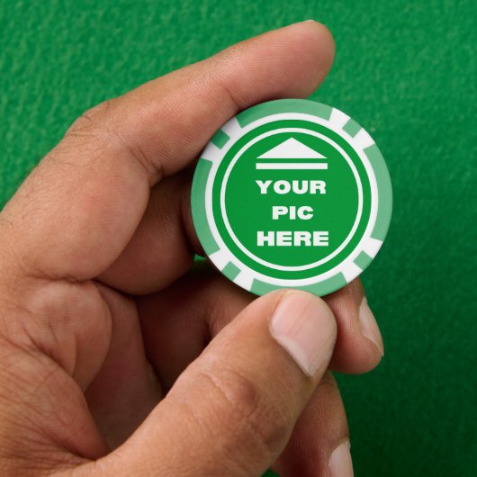 MAKKELIJK! Poker Chips - Groen - Aangepast (Hand)