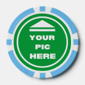 MAKKELIJK! Poker Chips - Lichtblauw - Aangepast (Voorkant)