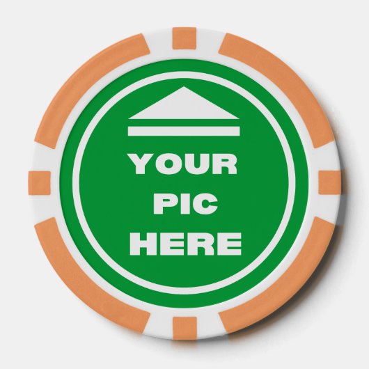 MAKKELIJK! Poker Chips - Sinaasappel- Custom (Voorkant)