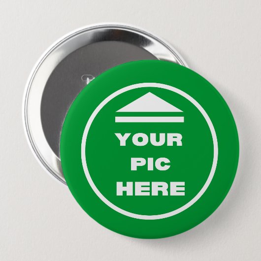 MAKKELIJK! Ronde Button - groot, 4 inch - Aangepas (Voorkant /achterkant)