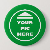 MAKKELIJK! Ronde Button - groot, 4 inch - Aangepas (Voorkant)