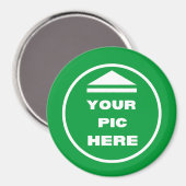 MAKKELIJK! Ronde magneet - Groot, 3 inch - Aangepa (Voorkant / Achterkant)