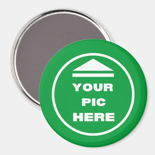 MAKKELIJK! Ronde magneet - Groot, 3 inch - Aangepa (Voorkant / Achterkant)