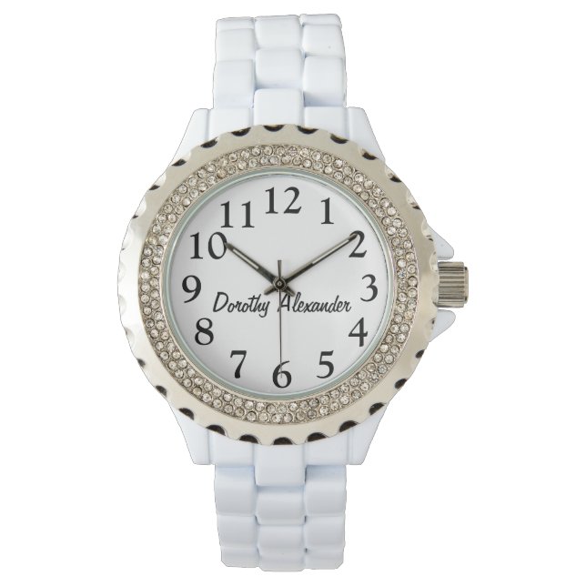 Makkelijk te lezen Women's Wrist Watch Horloge (Voorkant)