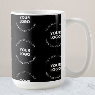 Makkelijk te vervangen logo & bewerkbaar tekstpatr koffiemok