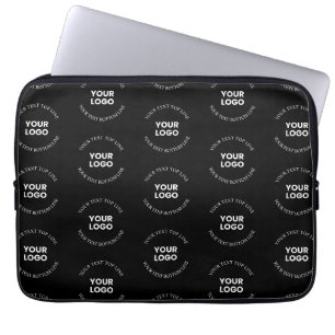 Makkelijk te vervangen logo en bewerkbare tekstpat laptop sleeve