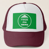 MAKKELIJK! Trucker Hat - Wit en Maroon - Aanpassen Pet (Voorkant)