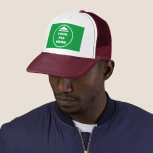 MAKKELIJK! Trucker Hat - Wit en Maroon - Aanpassen Trucker Pet