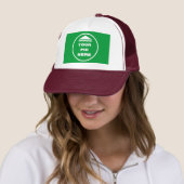 MAKKELIJK! Trucker Hat - Wit en Maroon - Aanpassen Trucker Pet (In situ)