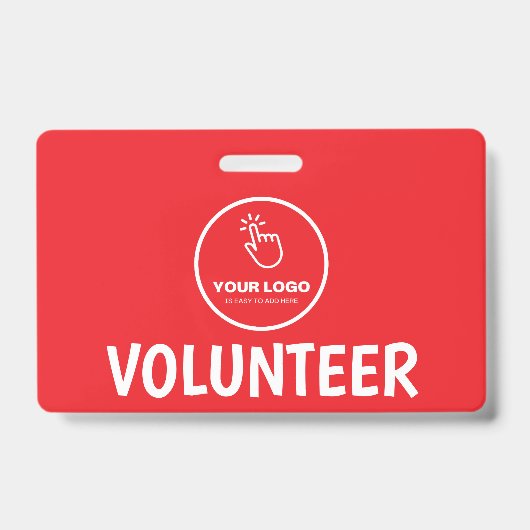 Makkelijk Upload Je Logo Aangepaste Vrijwilligers Badge (Voorzijde)