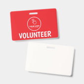 Makkelijk Upload Je Logo Aangepaste Vrijwilligers Badge (Voor- en achterkant)