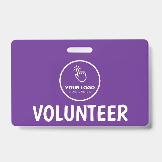 Makkelijk Upload Uw Logo Aangepaste Volunteer Paar Badge (Voorzijde)
