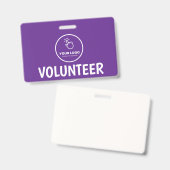 Makkelijk Upload Uw Logo Aangepaste Volunteer Paar Badge (Voor- en achterkant)