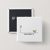 makkelijk vierkante button 5,1 cm (Voorkant /achterkant)