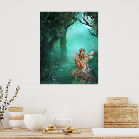 Makkelijk zitten op een champignonbroed poster (Keuken)