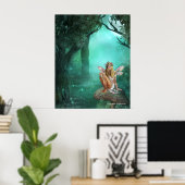 Makkelijk zitten op een champignonbroed poster (Thuiskantoor)