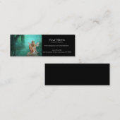 Makkelijk zitten op een paddenstoelpatchprofielkaa mini visitekaartje (Voorkant / Achterkant)