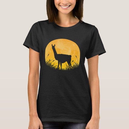 Makkelijke Halloween Outfit Alpaca Camel Moon Kost T-shirt (Voorkant)