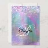 Makkelijke Iridescent Glitter Folie op zaterdag Kaart (Achterkant)