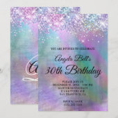 Makkelijke Iridescent Glitter Folie op zaterdag Kaart (Voorkant / Achterkant)