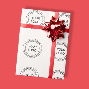 Makkelijke logo-vervanging & bewerkbare tekst Of Cadeaupapier