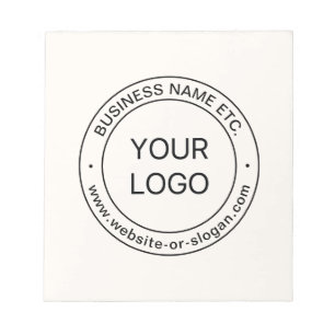 Makkelijke logo-vervanging & bewerkbare tekst Of Notitieblok