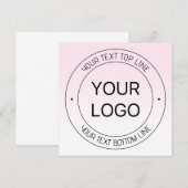 Makkelijke logo-vervanging & bewerkbare tekst Roze (Voorkant / Achterkant)
