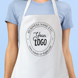 Makkelijke logo-vervanging en aanpasbare tekst W Schort