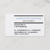 Makler Visitenkarten Visitekaartje (Achterkant)