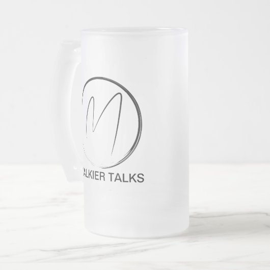 Maklier Talks 16oz Frosted Mok (Voorkant links)