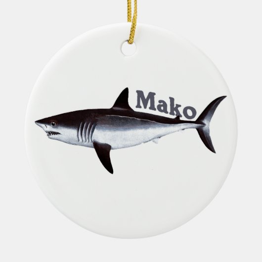  Mako Shark Keramisch Ornament (Voorkant)
