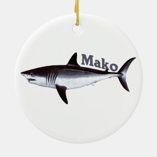  Mako Shark Keramisch Ornament (Achterkant)