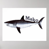  Mako Shark Poster (Voorkant)