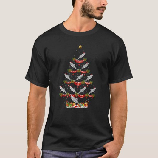Mako Shark  Xmas Holiday Mako Shark Christmas Tree T-shirt (Voorkant)