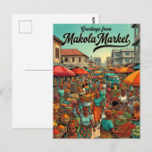 Makola-markt Ghana Briefkaart (Voorkant / Achterkant)