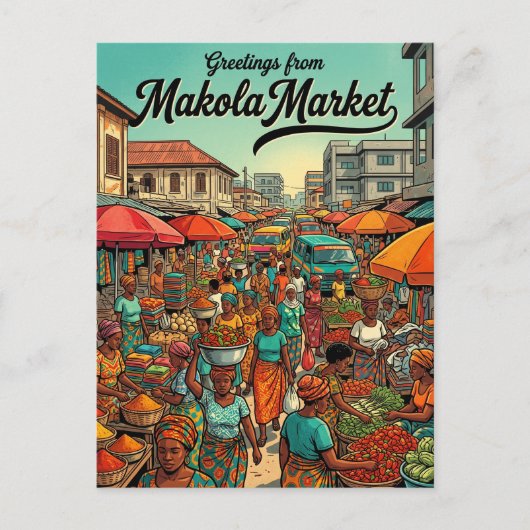 Makola-markt Ghana Briefkaart (Voorkant)