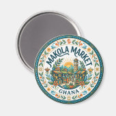 Makola-markt Ghana Magneet (Voorkant / Achterkant)