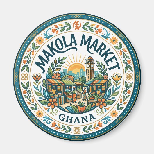 Makola-markt Ghana Magneet (Voorkant)