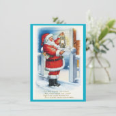 MAKOM1000- Christmas Santa Claus Vintage Feestdagenkaart (Staand voorkant)