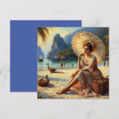 MAKOM1000-  DAME KUNST FEESTDAGENKAART (Voorkant / Achterkant)