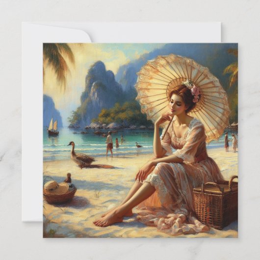 MAKOM1000-  DAME KUNST FEESTDAGENKAART (Voorkant)