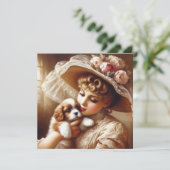 MAKOM1000- DAME KUNST FEESTDAGENKAART (Staand voorkant)