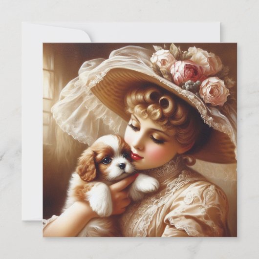 MAKOM1000- DAME KUNST FEESTDAGENKAART (Voorkant)