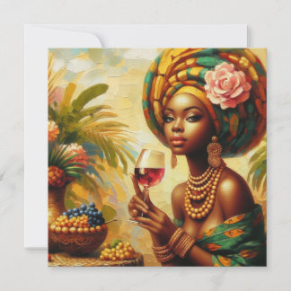 MAKOM1000-  DAME KUNST FEESTDAGENKAART