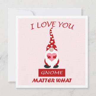 MAKOM1000- Gnome Cute Valentine Humor Feestdagenkaart