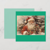 MAKOM1000- Vintage Santa Claus Art Feestdagenkaart (Voorkant / Achterkant)