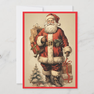 MAKOM1000- Vintage Santa Claus Postcard Feestdagenkaart